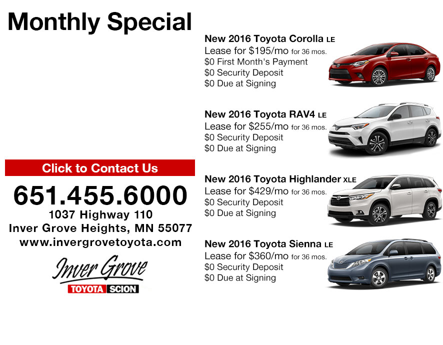 Inver Grove Toyota - New Specials
